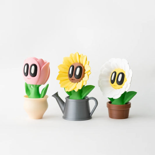 Sunflower, Daisy and Tulip Desk Buddies