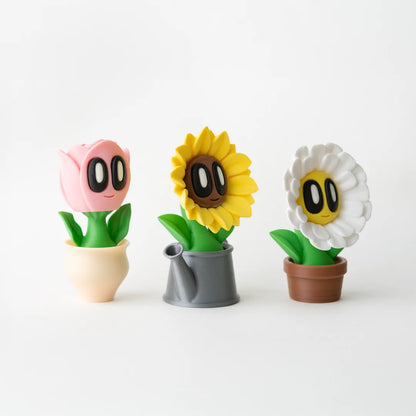 Sunflower, Daisy and Tulip Desk Buddies